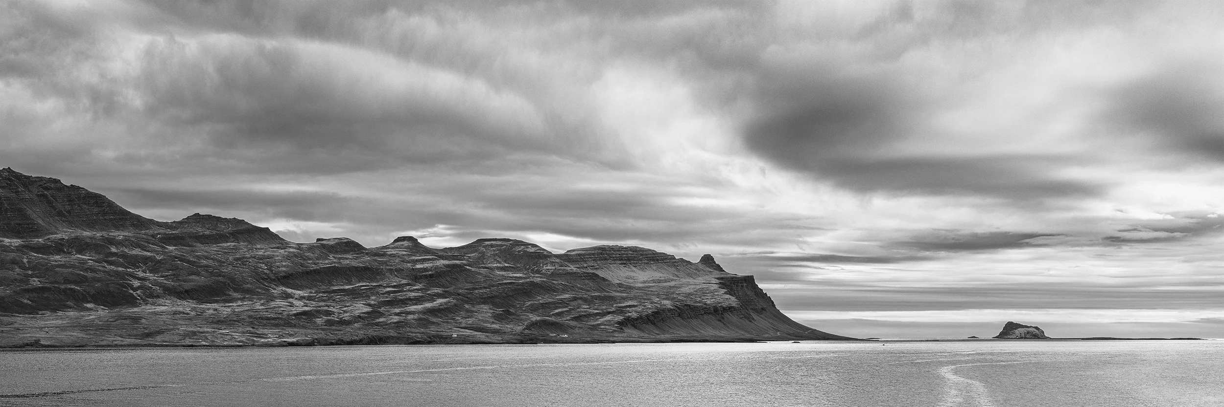 Landscape Study 5 East Iceland Fáskrúðsfjörður 2016 - 60"x20"