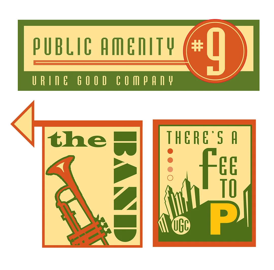 Urinetown set signage