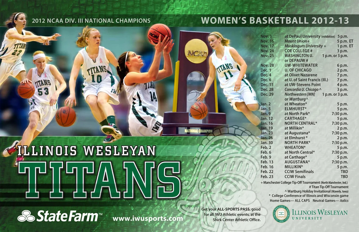 2012 IWU Women's Basketball poster