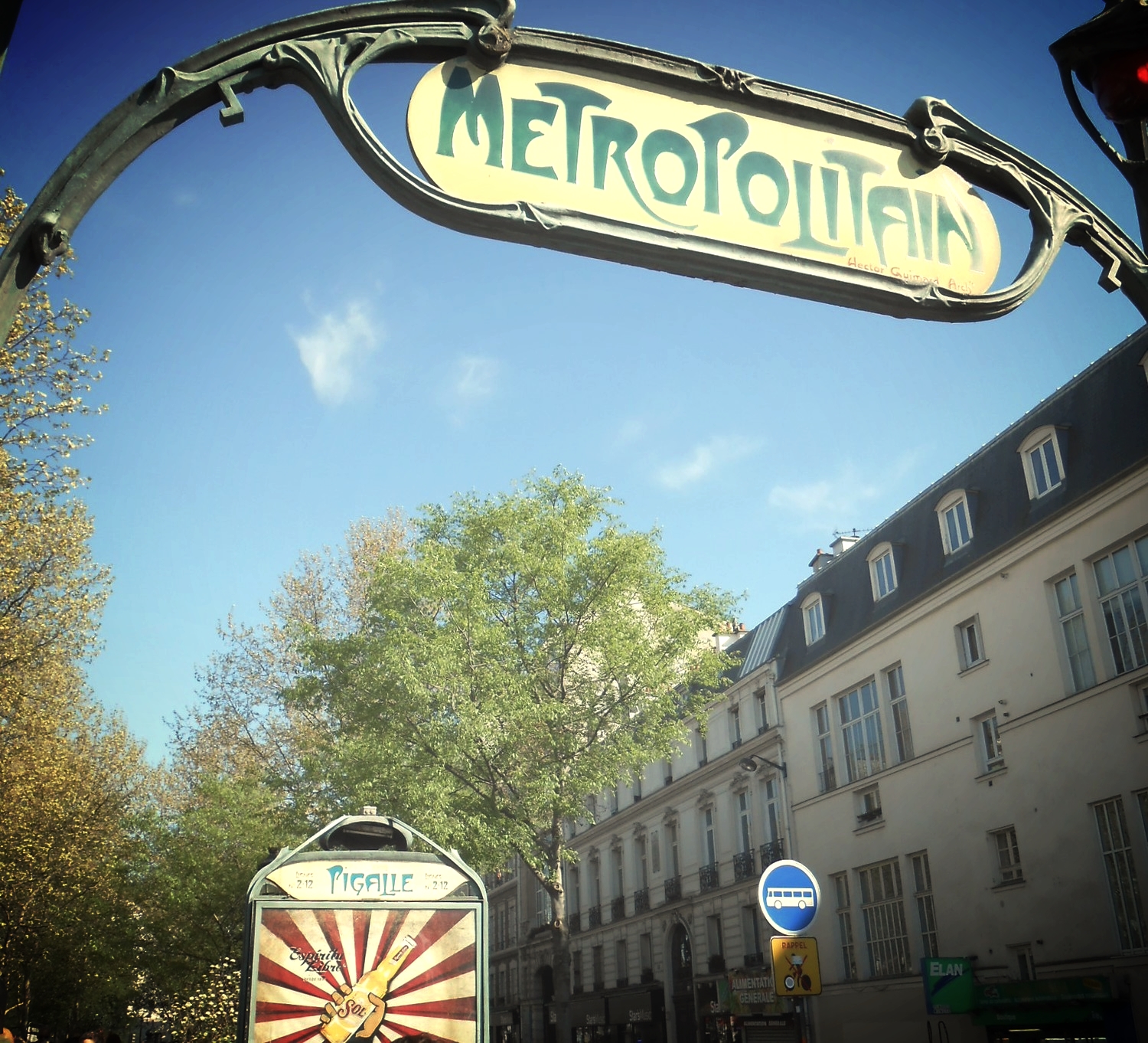 Metro at Place Pigalle, Montmartre, Paris