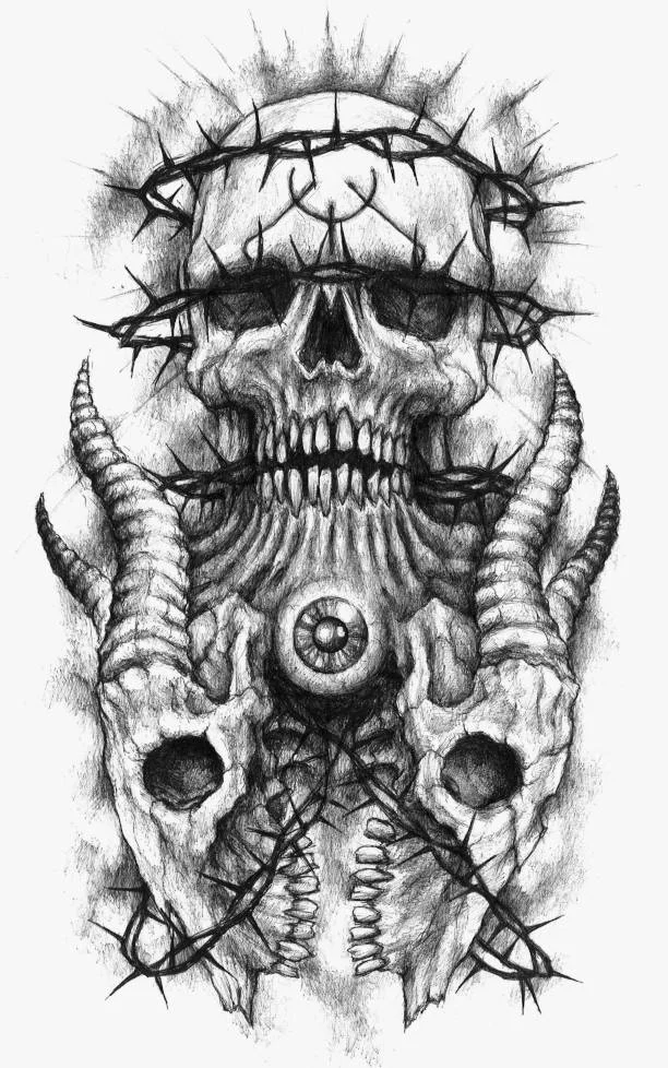 Pure damnation 2017, pen drawing on paper, size A4