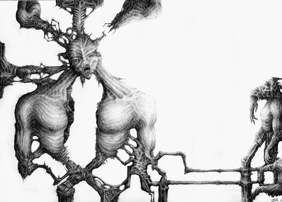 “The guard” 2008, pen on paper, size A2