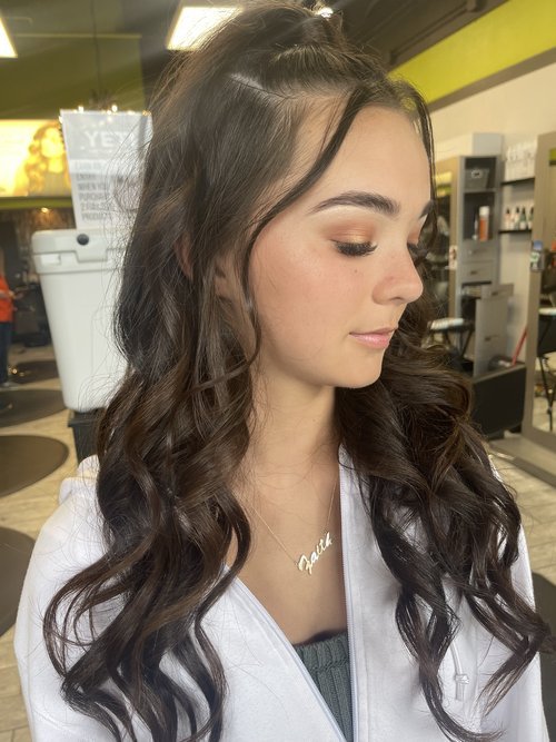 Hair by Kalli, Makeup by Jamie