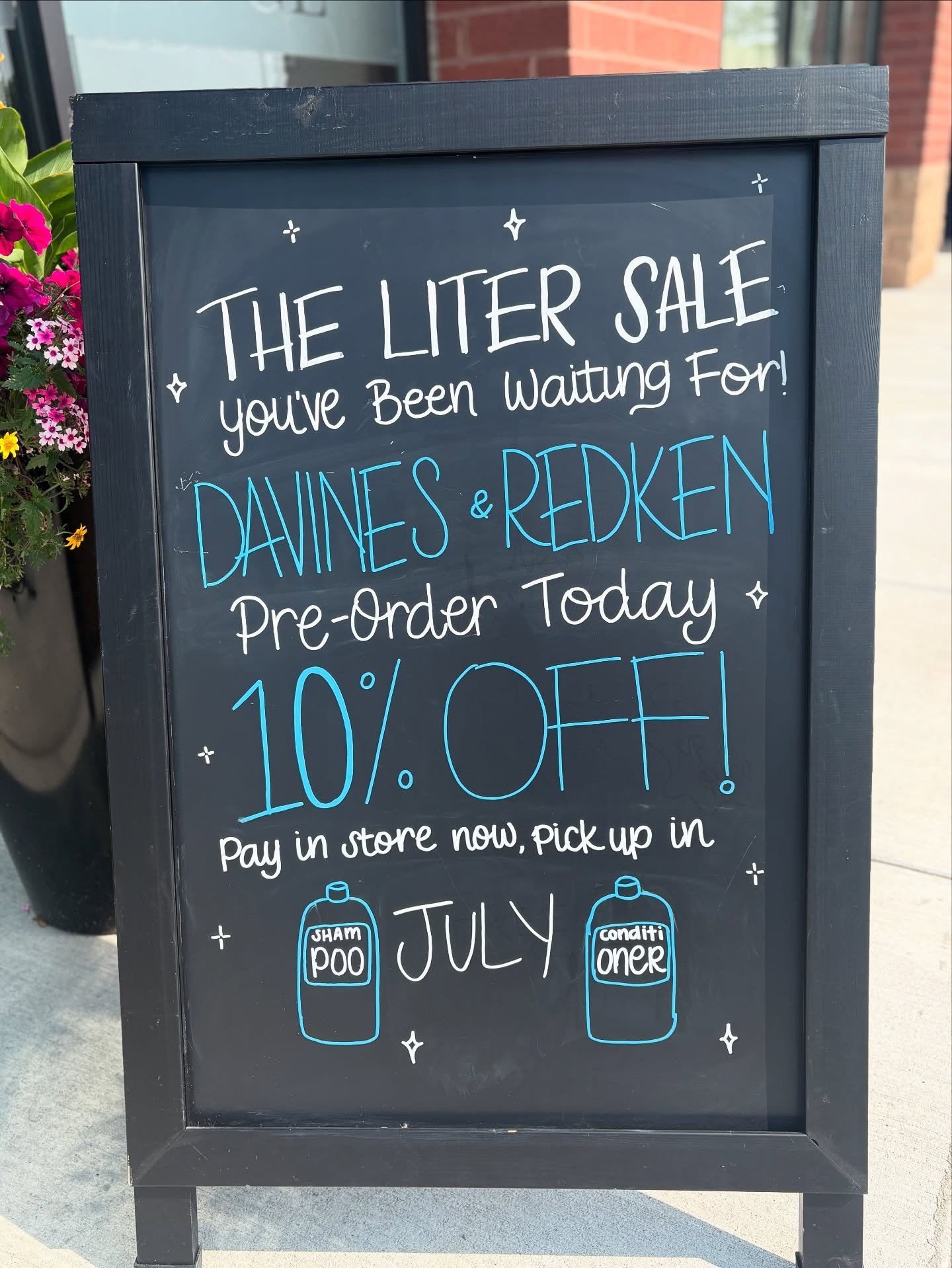 Liter Sale Alert! 
Stock up on your favorite Davines &amp; Redken liters &mdash; Buy now, save 10%!

🛍️ Pre-order today, pick up in July!
📅 Sale ends June 30th &mdash; don&rsquo;t miss out on this once-a-year deal!

Treat your hair all summer long 