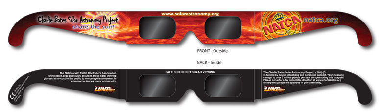 Charlie Bates Solar Astronomy Project Eclipse Glasses