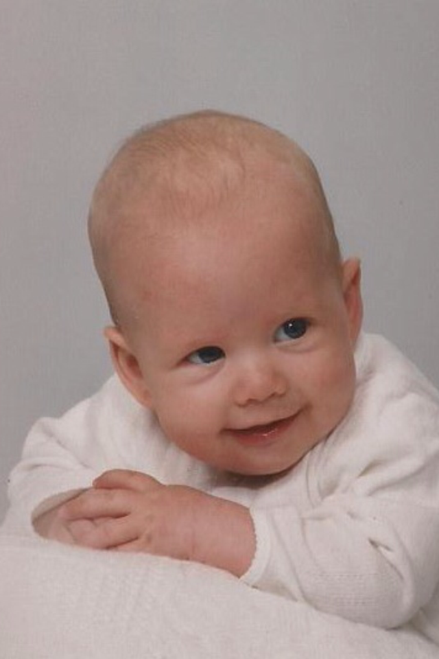 Sarah's now 18-years-old son at 4 months