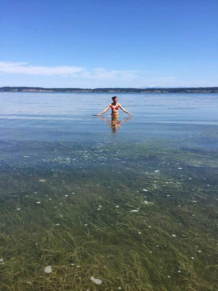 Thanks to my daughter for modeling as a mermaid.