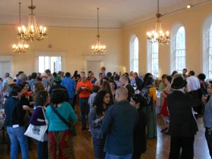  Packed reception at the Mass Poetry Festival 2013