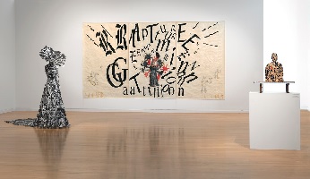 Installation view, Lesley Dill, deCordova Sculpture Park and Museum. Photograph by Clements Photography and Design, Boston.