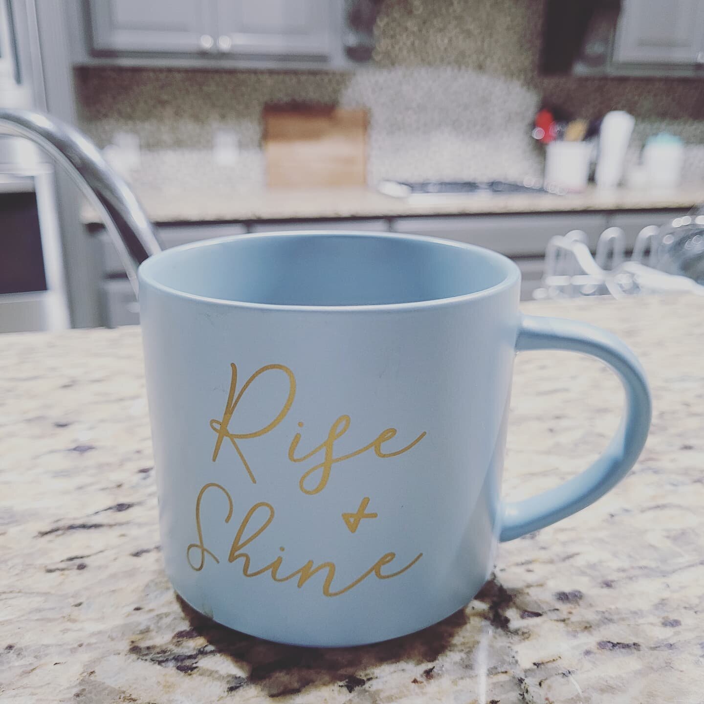 I love coffee and I really needed it this morning! I bought this mug at Target the day after we moved into our new house before the moving truck arrived...because I needed a mug. Positive affirmations with caffeine, never a bad combo! Coffee doesn't 