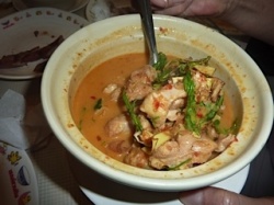 Tom Sap or Northern style spicy chicken soup.