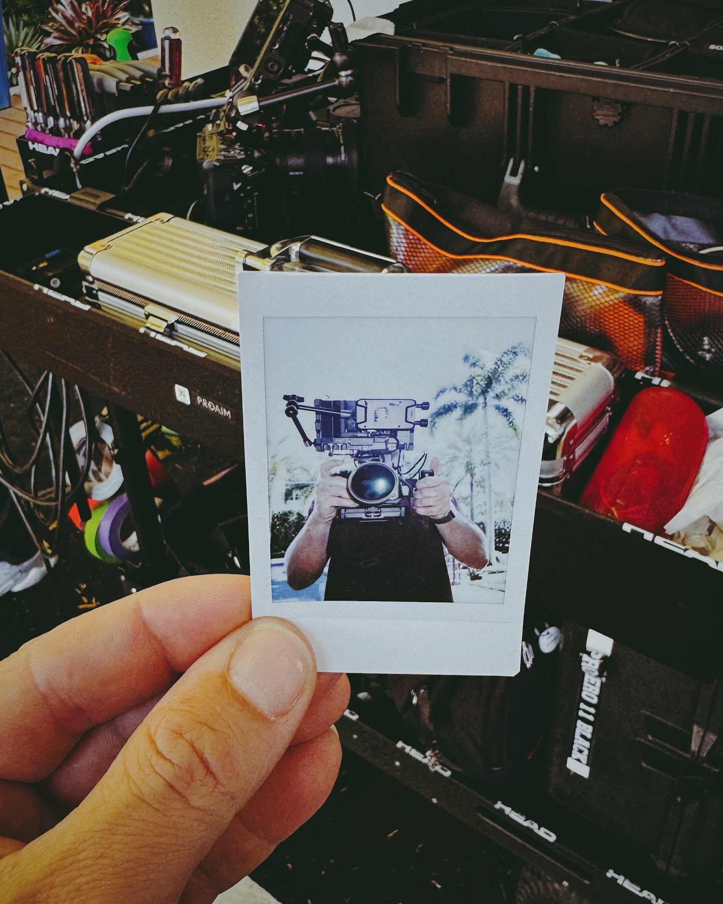 What I look like to a lot of ya'll&hellip; 😘 ✌🏼
.
.
.
#cinematographer #potd #bts #sony #commercial #production #polaroid #film