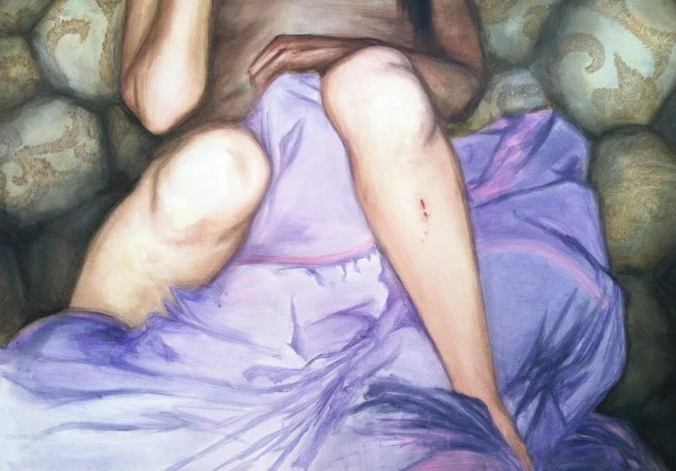 <i>i will kiss your tears and lick your cuts</i><br>acrylic paint, gouache, color pencil, india ink, on paper
