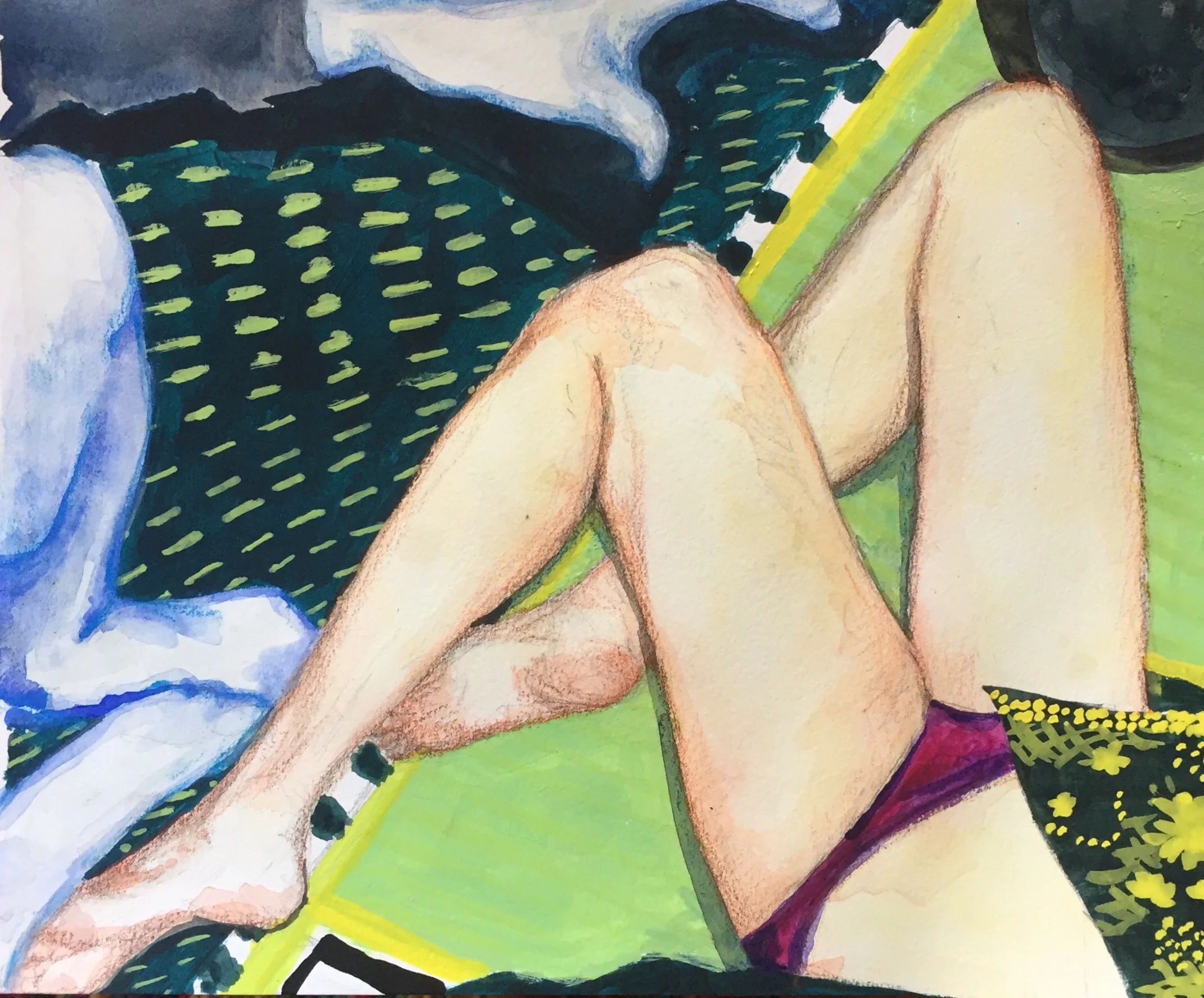 <i>they</i>, 2017<br>mixed media on paper