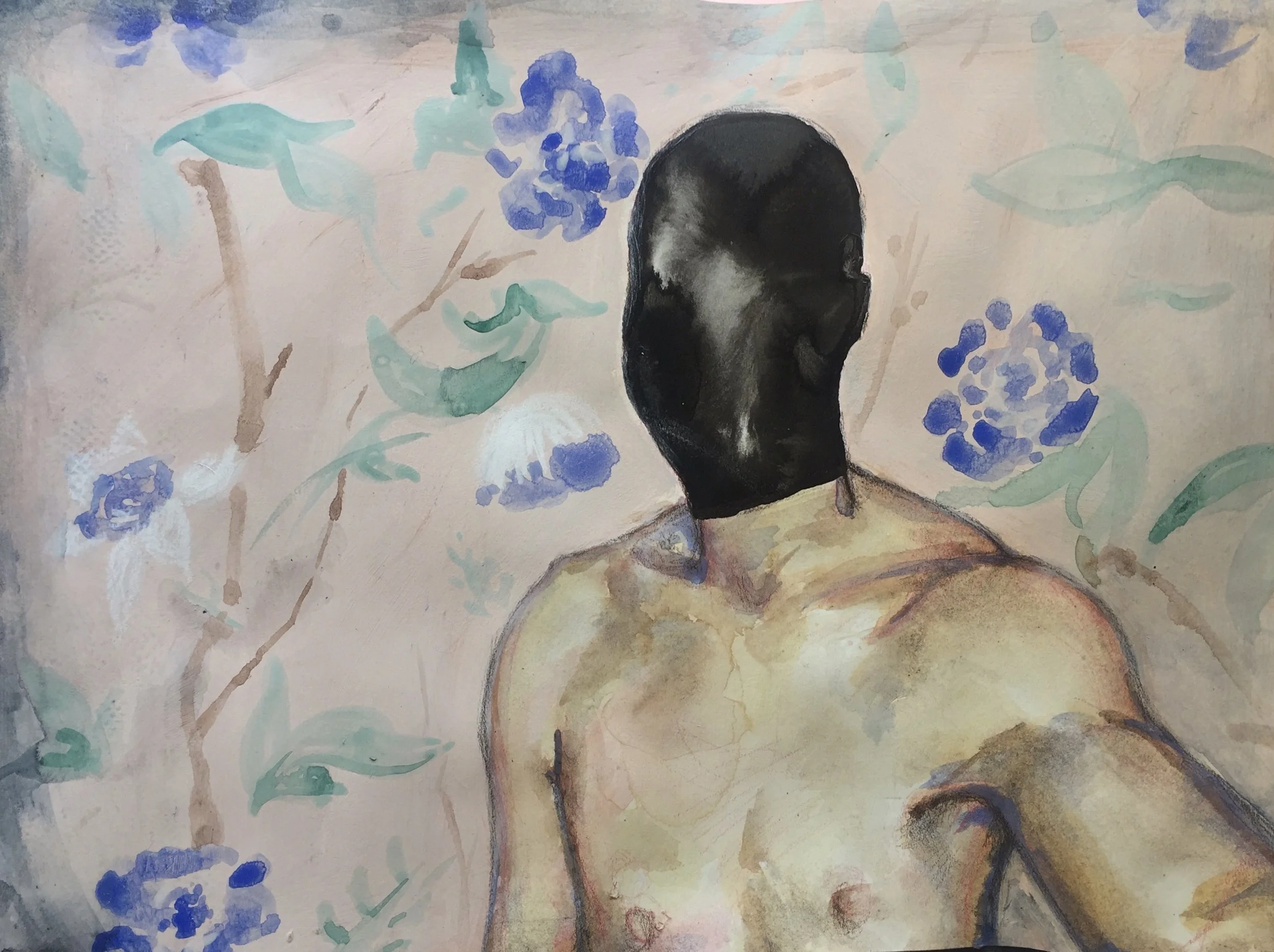 <i>gimp</i>, 2018<br>watercolor on paper 9"x12"