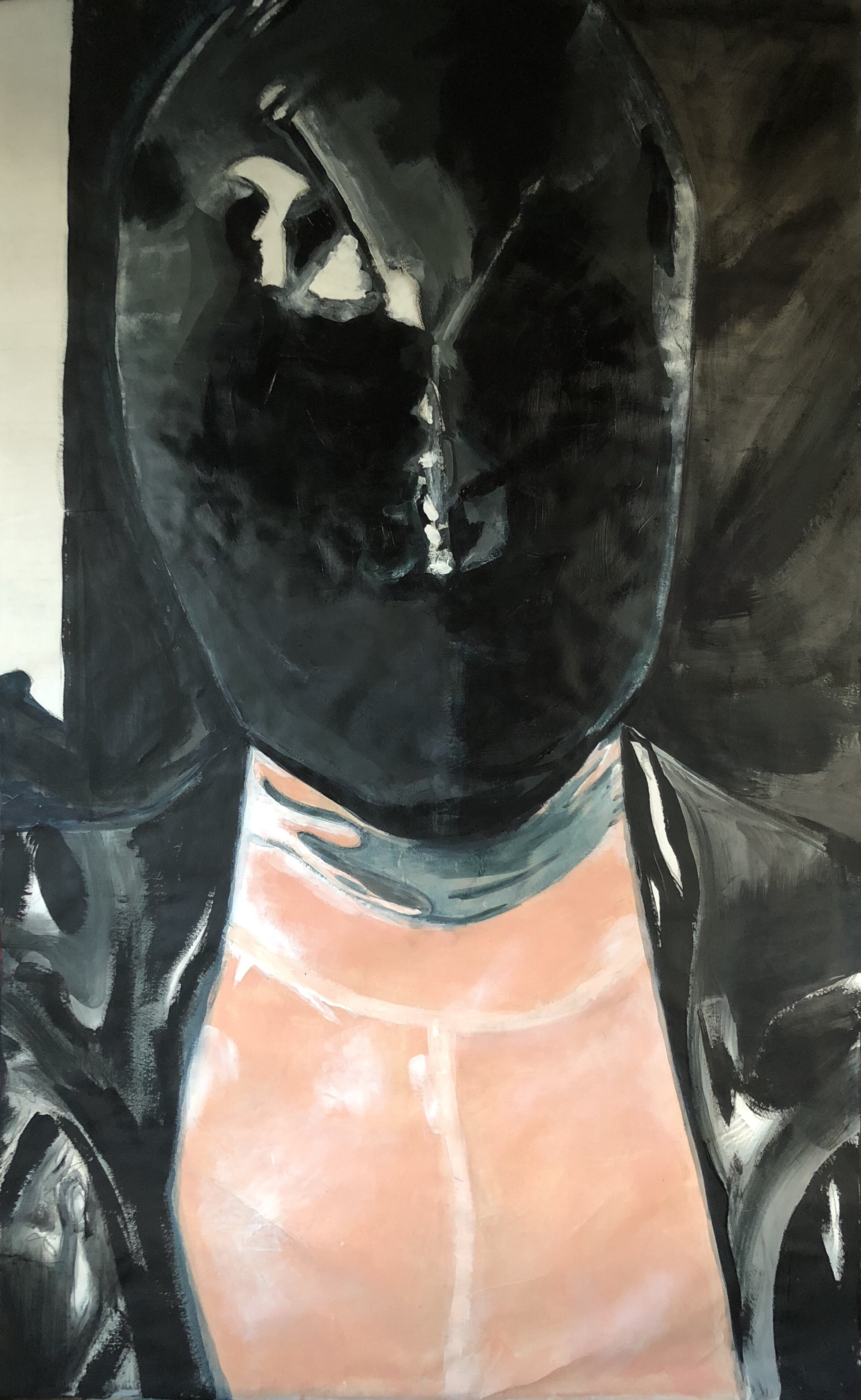 the stare 2019 3’x'4’, acrylic paint, gouache and tempera on paper