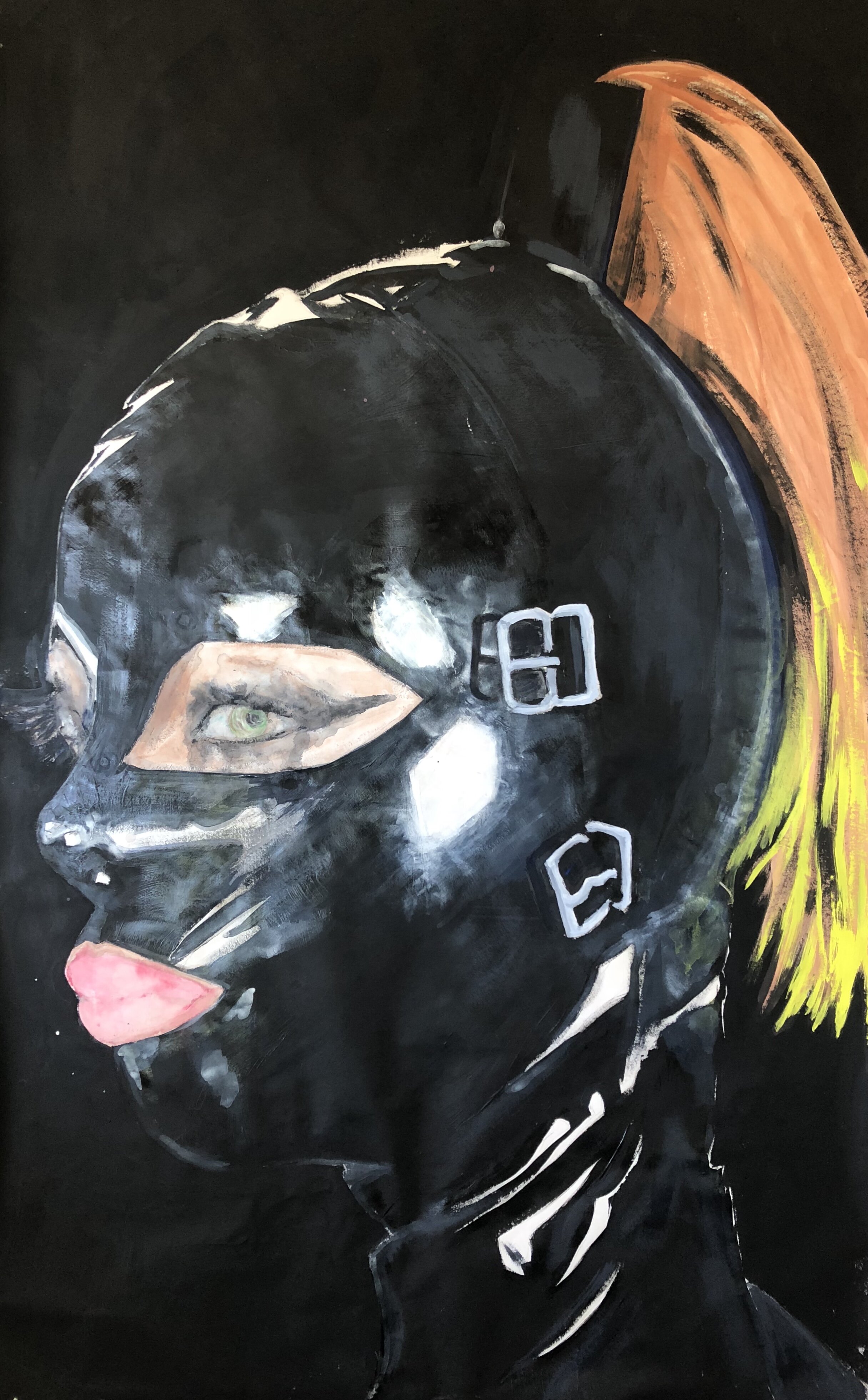 pony 2019,  3’x4’, acrylic paint, gouache and tempera on paper