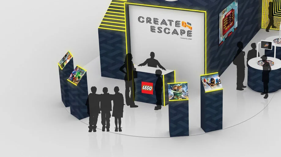 Journey: 01. Once the kids and guardians arrive, players check-in at the kiosks to receive their RFID. Guardians enter their email addresses to later receive photos and footage of their kids.