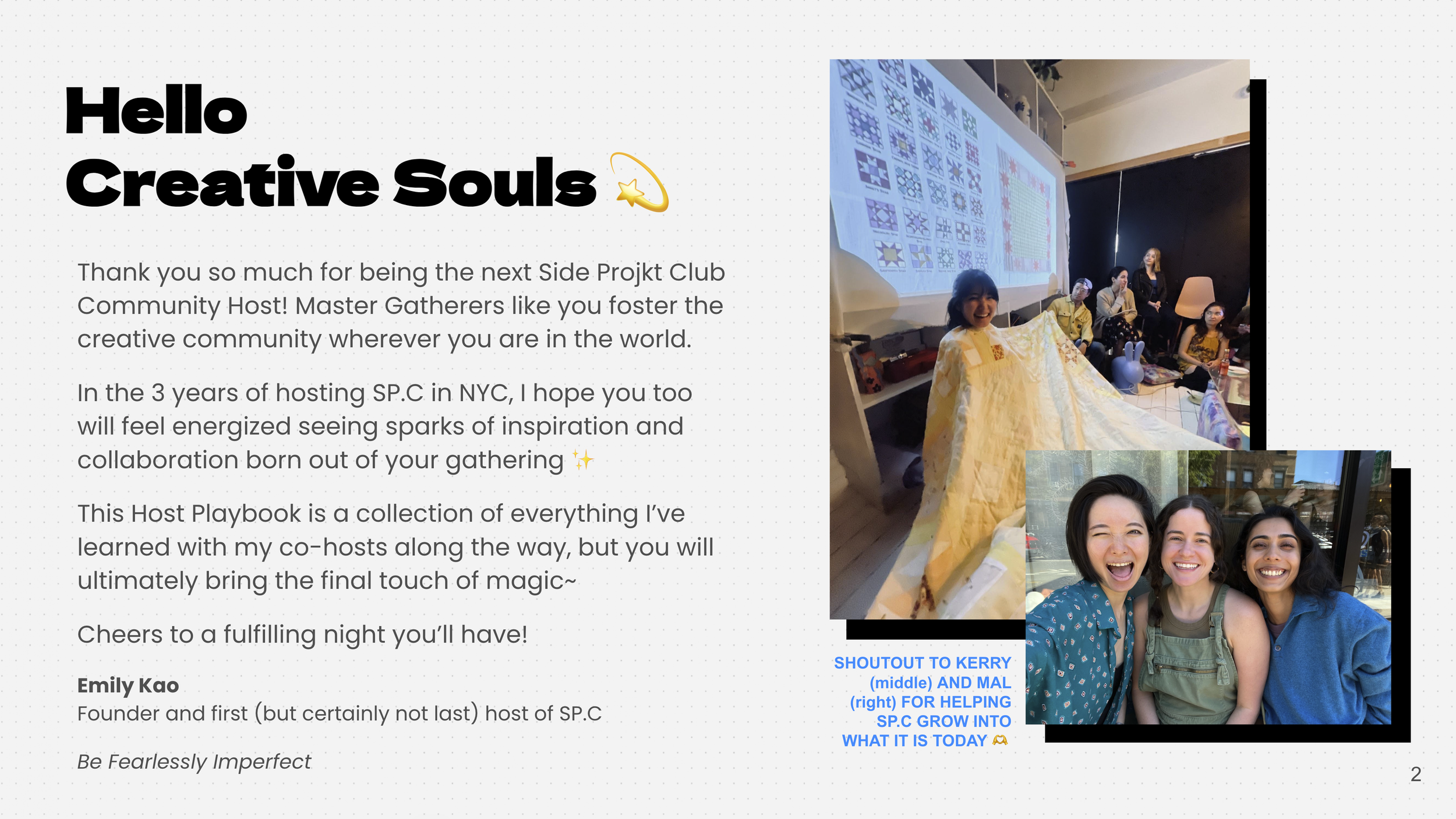 Sample pages of the SP.C Host Playbook