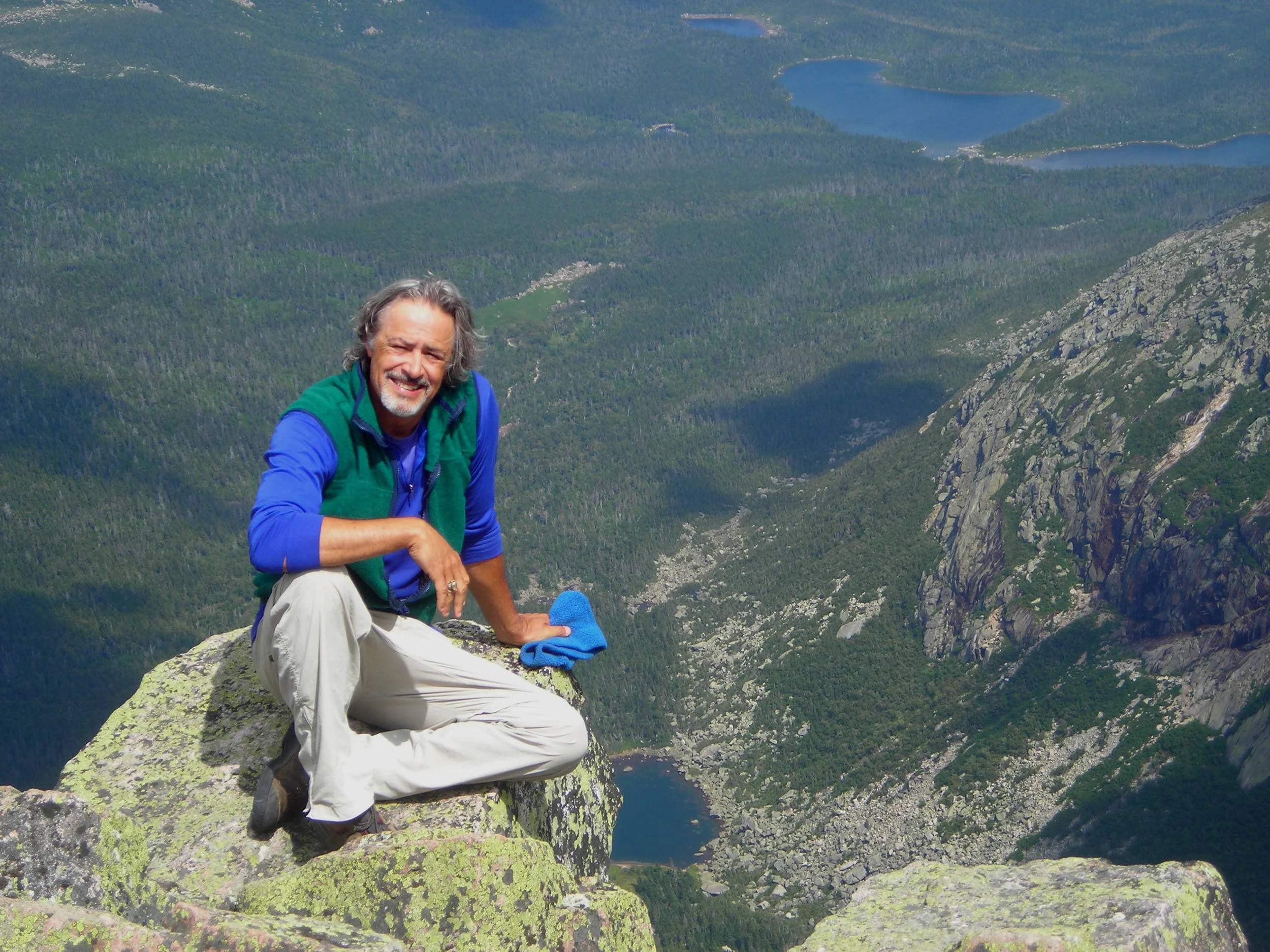 Dana on top of Mt. Katahdin, Maine's tallest mountain.