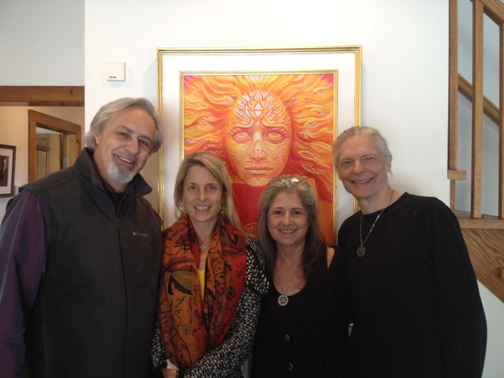 My wife, Stephani, and me with Allyson and Alex Grey in their home after a teaching together.