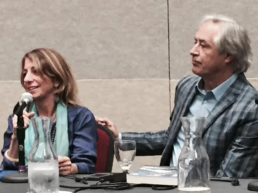 With Mirabai Starr, author of God of Love , on our panel at the Parliament of the World's Religions in Salt Lake City, Oct. 2015