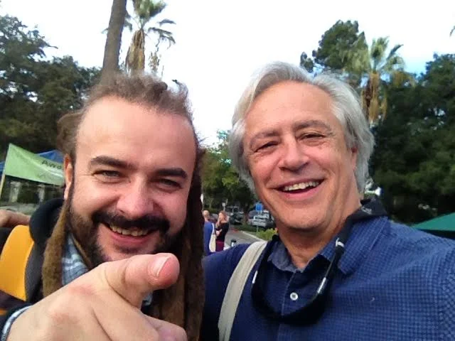 With Adam Bucko, Christian activist, at the "Science and Nonduality" conference in San Jose, Oct. 2015.