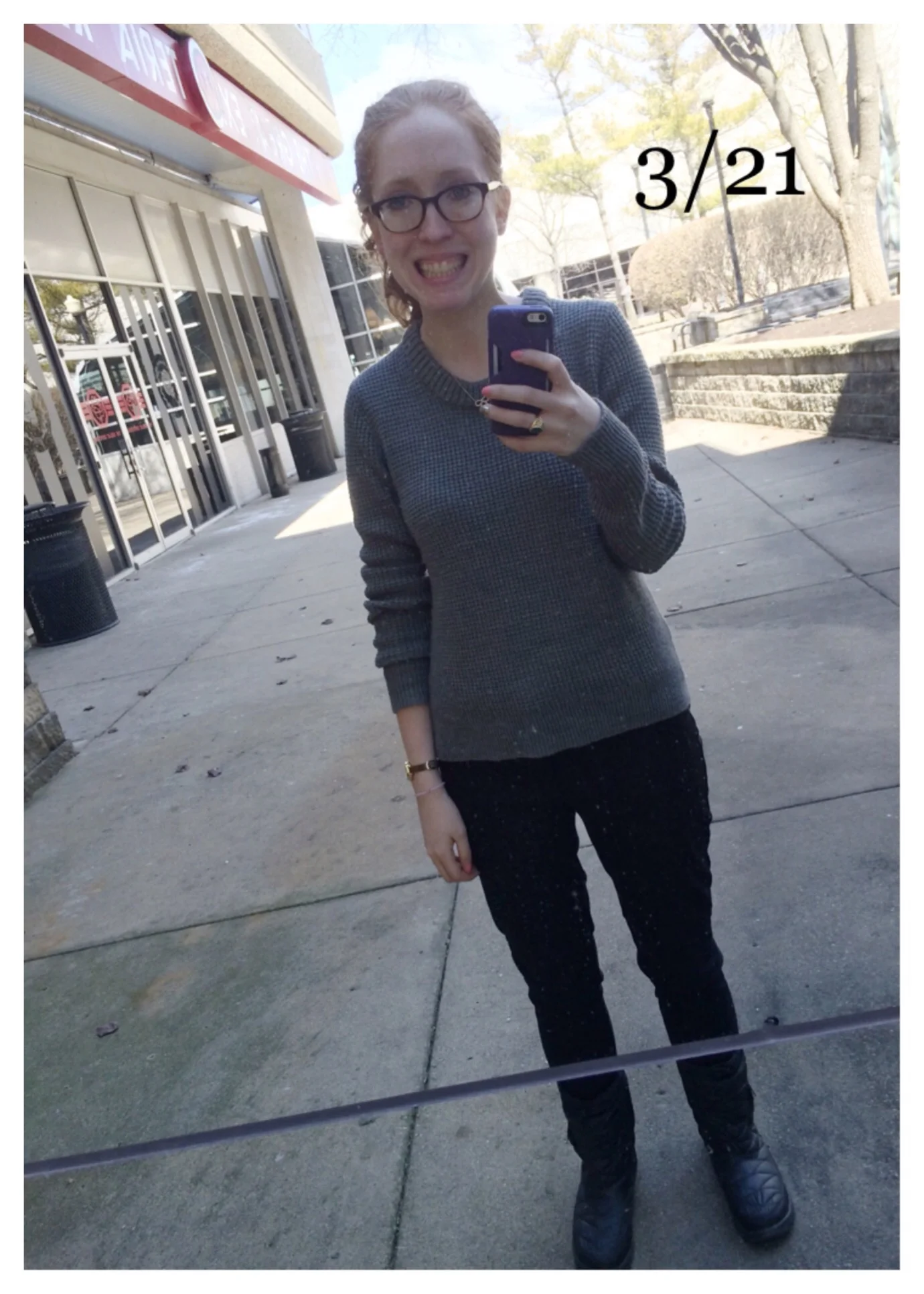 Random outdoor mirror in Chicago! | North Face thermoball booties ( exact ) | Nails: Orly Cotton Candy and Zoya Severine