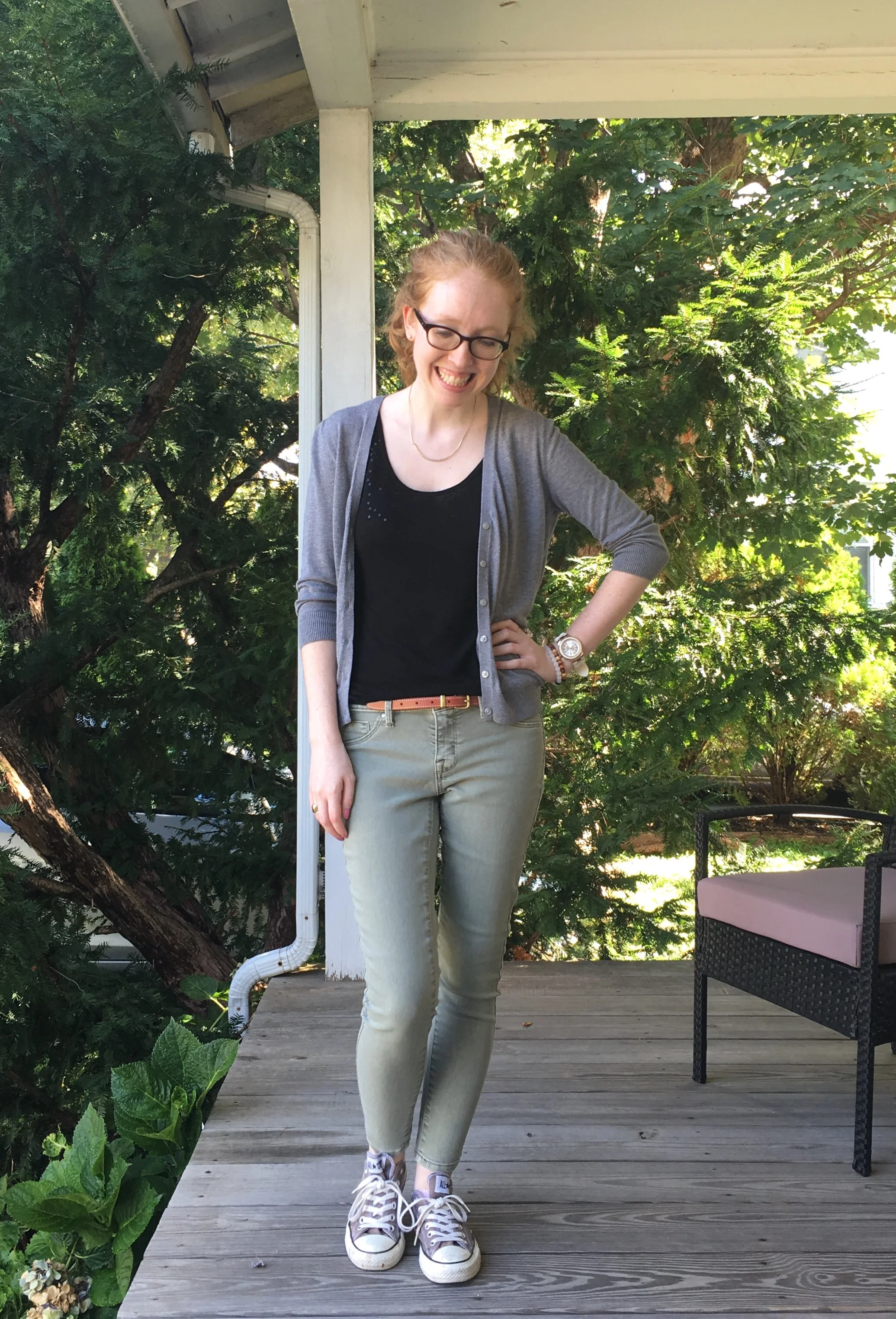 LOVE these jeggings, even though they don't really fit, hence the belt. (I only ever wear a belt when my pants would literally fall down without it nbd.) 