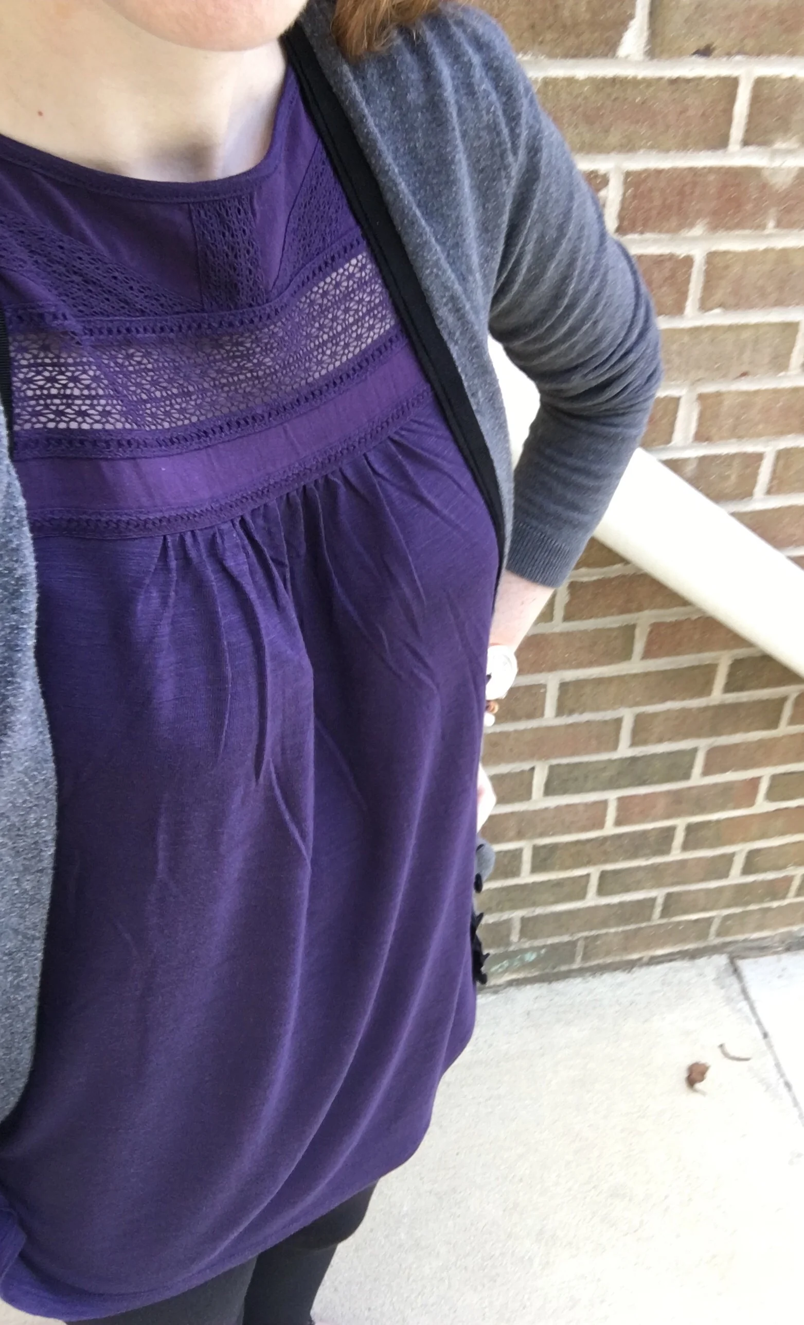 I've already worn the tank, and I'm kind of obsessed. It's super comfy but looks fancy, it's long enough to wear with leggings, and it's PURPLE! The trifecta of perfection. 