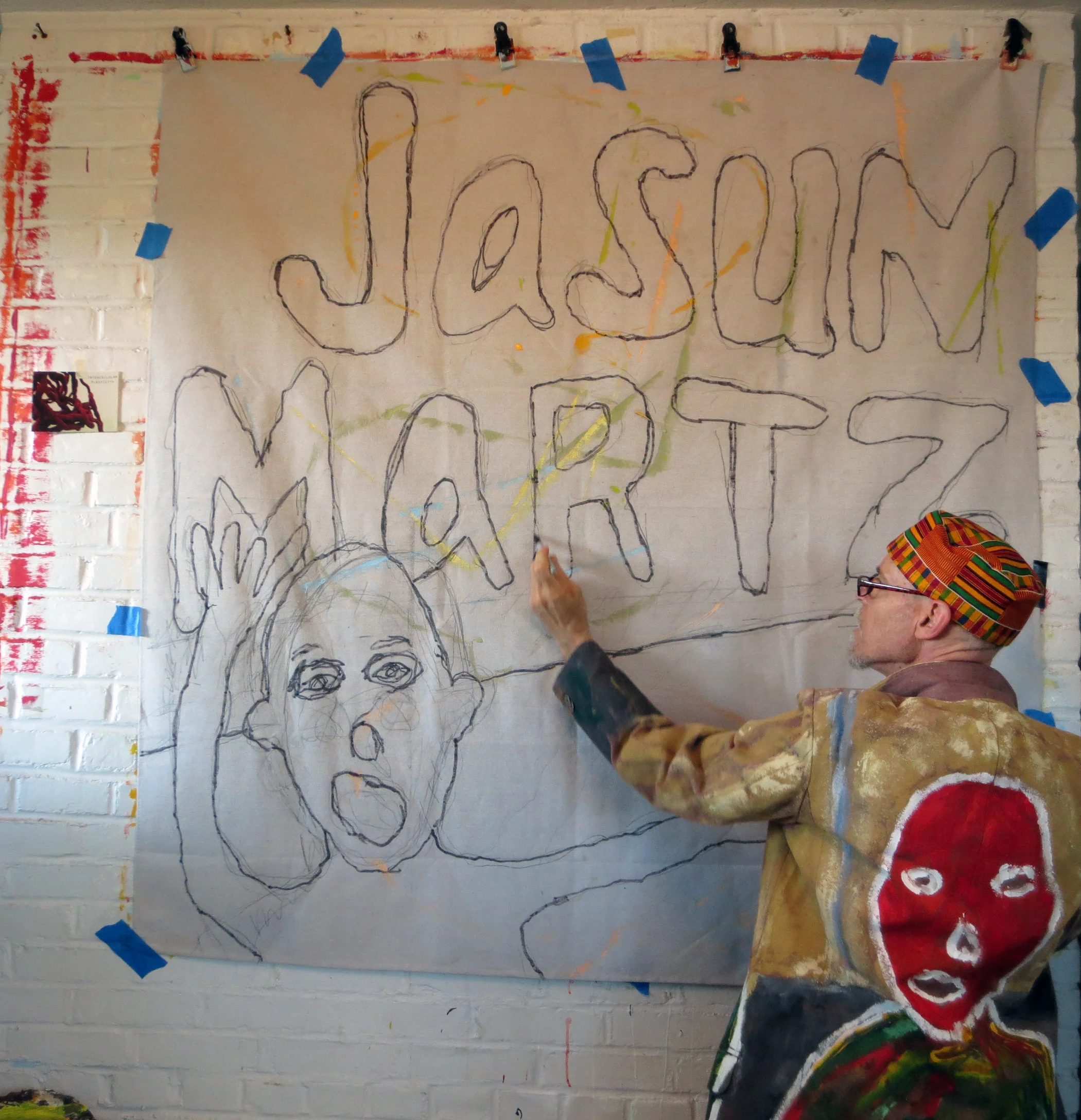 Jasun Martz in his art studio in New York