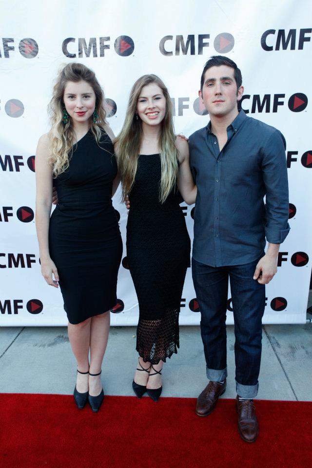 JUNE 2012. LOS ANGELES, CALIFORNIA. Eliza, Amanda Yarosh, and Hunter Baker at the awards ceremony for Violet at AT&T's Campus Movie Festival. 
