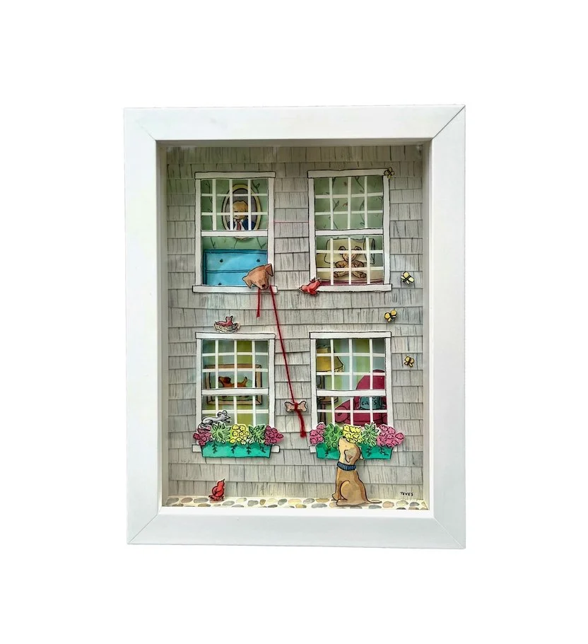 Nantucket Labrador Retrievers - 3D Shadow Box Art