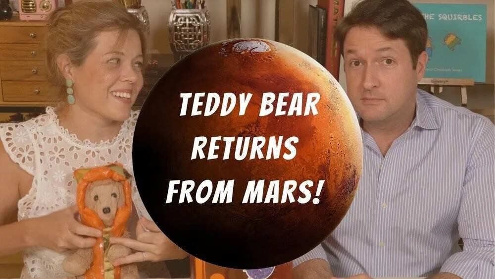 Teddy bear returns from historic trip to Mars: Listen to her report of life on the Red Planet!