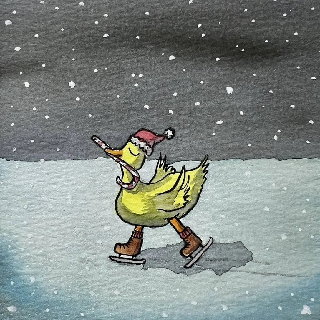 skating duck with candycane.JPG