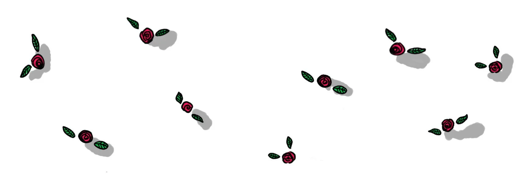 illustration of red roses