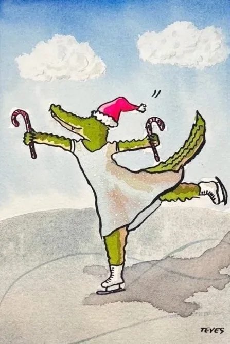 The Gator Was A Skater - Original Painting