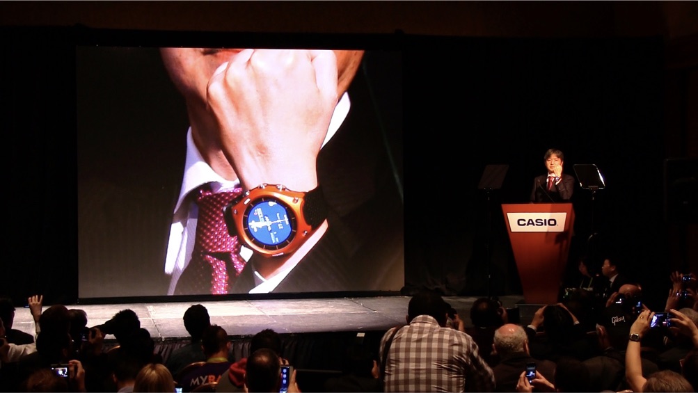 CASIOのプレスカンファレンスでは、”スマート・アウトドア・ウォッチ” WSD-F10が発表された。