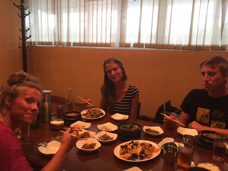 Melody's last night. She flew back to work from Bishkek, Kyrgyzstan