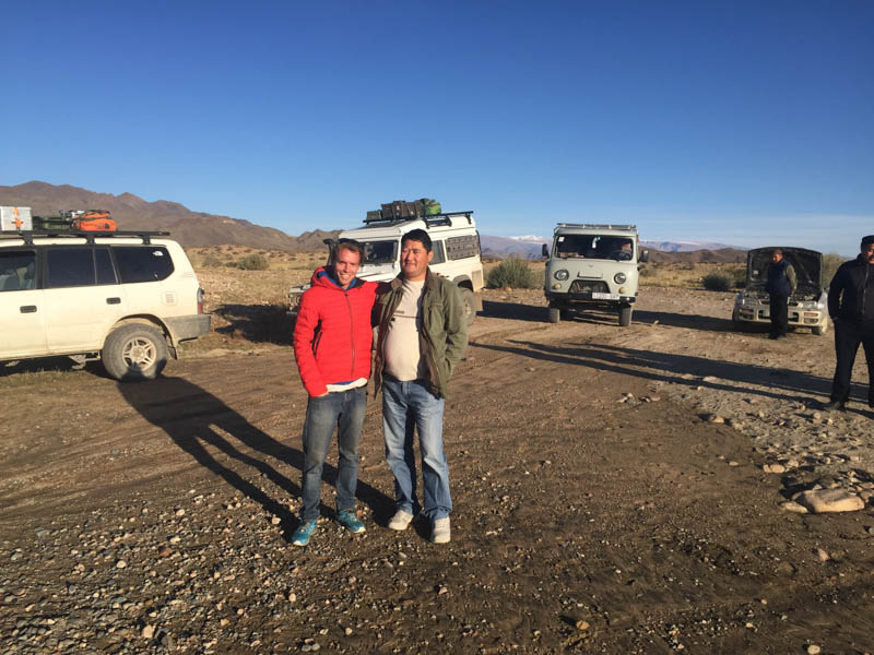  The only person I know in Mongolia happened to bump into us at a river crossing 