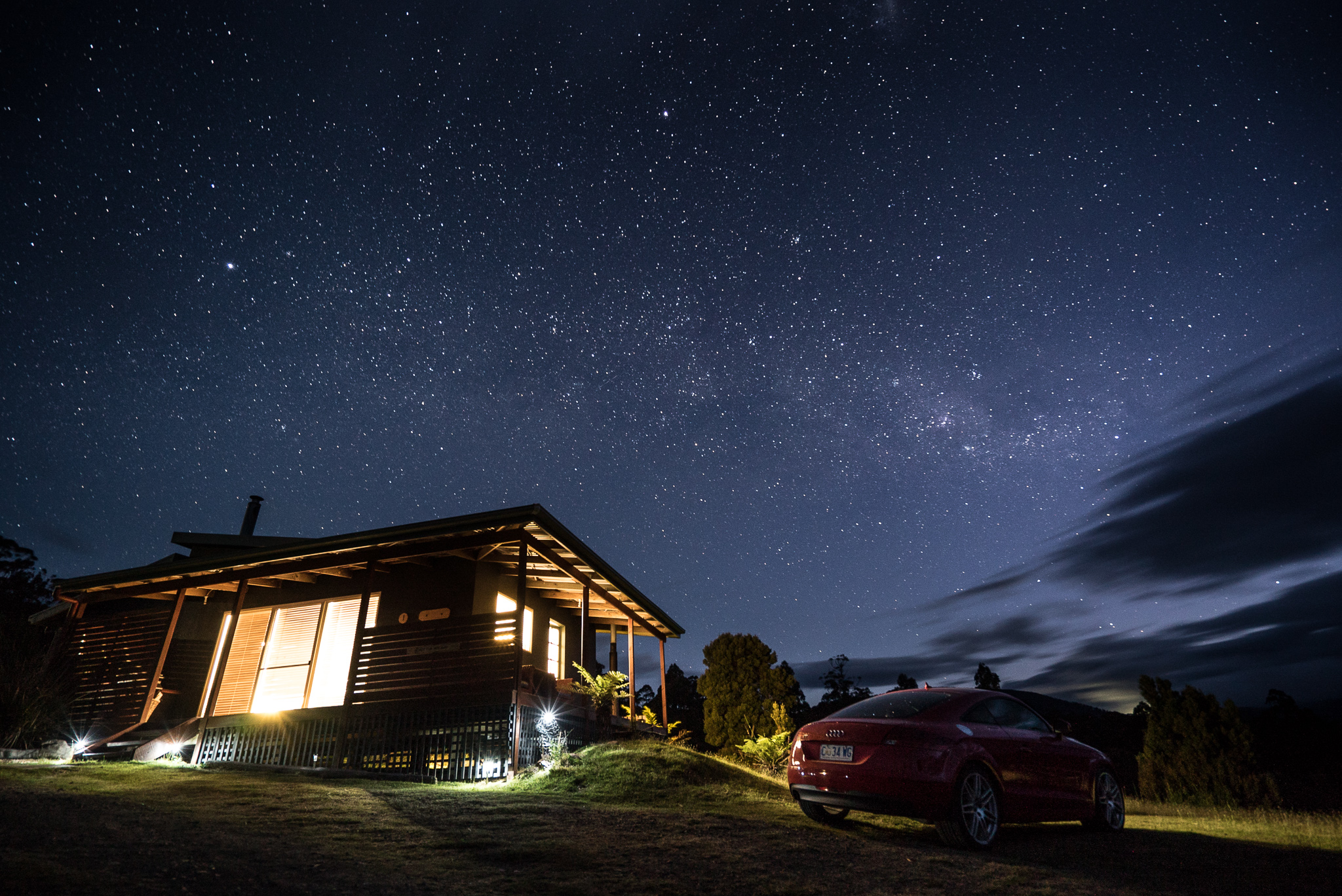 Our hideaway under the star-littered night