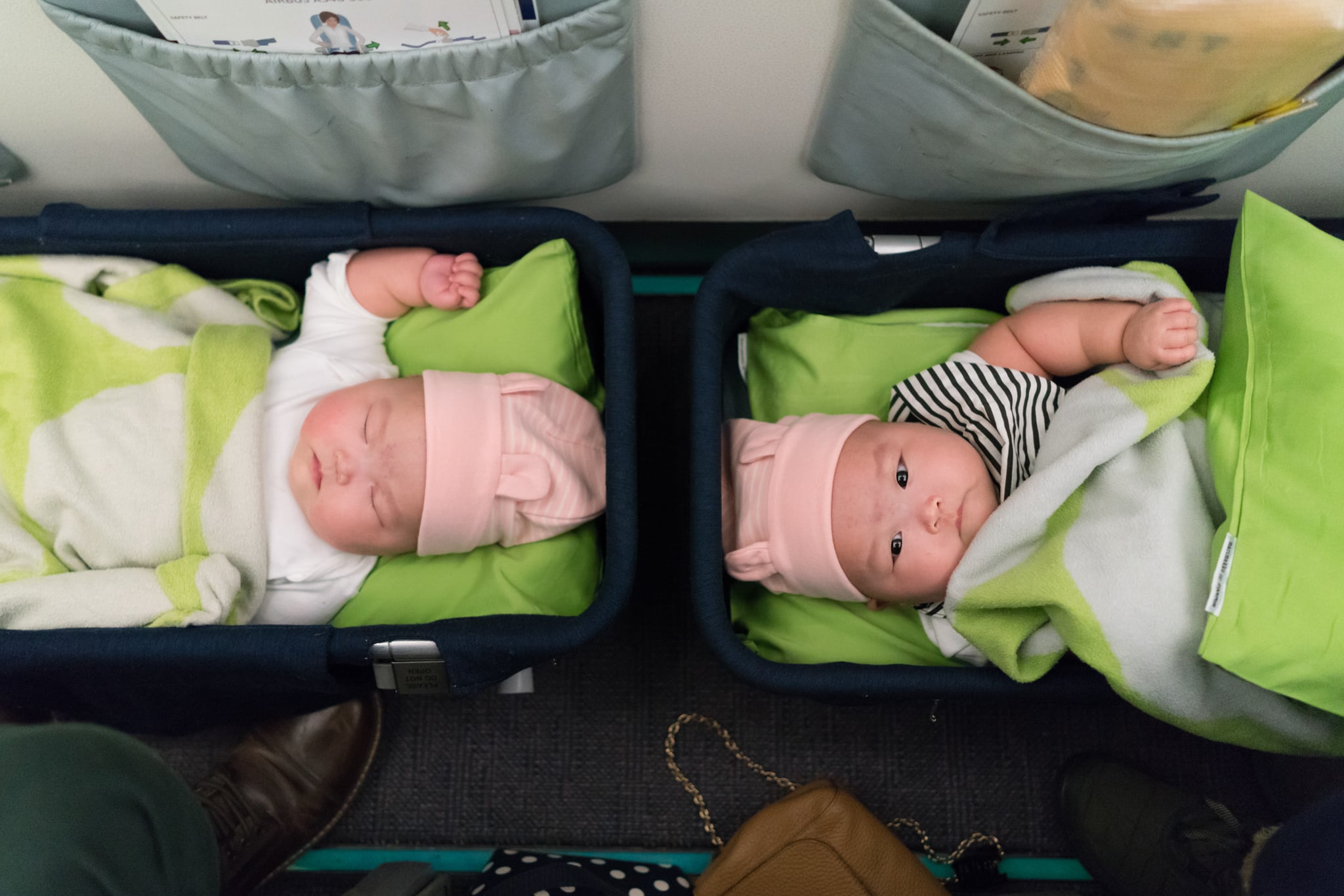 Bubs tugged snuggly into their bassinets for a good night sleep.