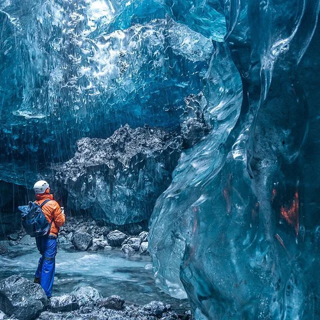 Surrounded by a sea of blue beauty.
#glacieradventure #iceland #icecave