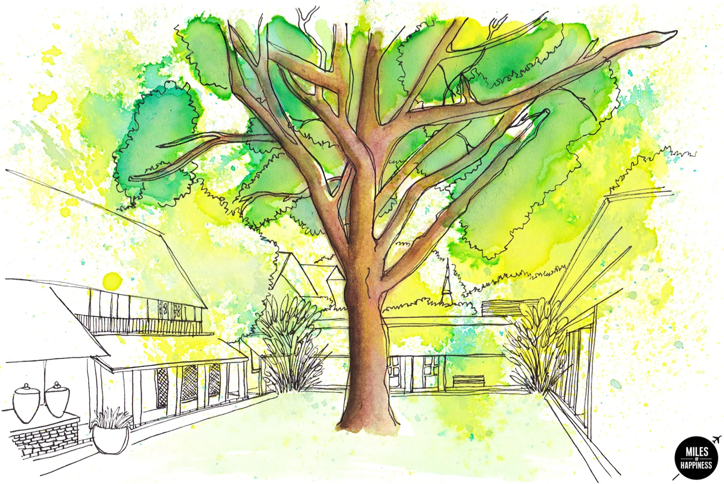 Tamarind Village Illustration by Miles of Happiness