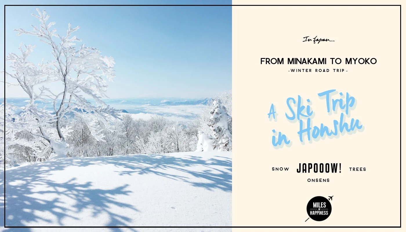 Itinerary of a ski trip in Honshu