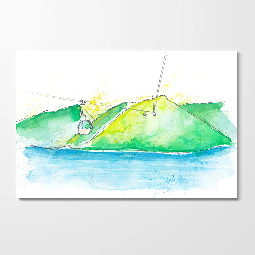 Miles of Happiness Postcard - Lantau Mountains, Hong Kong