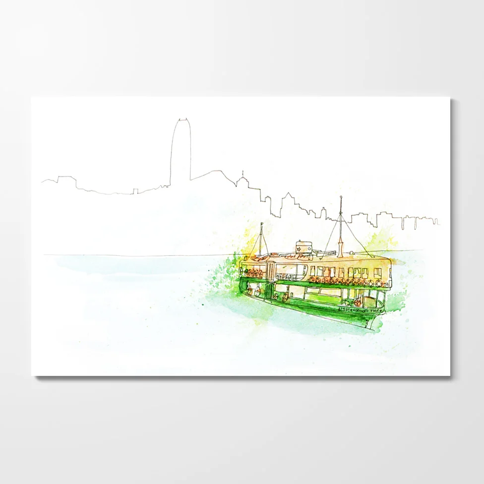 Miles of Happiness Postcard - Star Ferry, Hong Kong