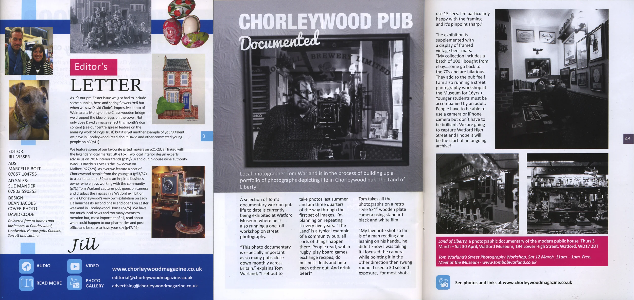 Chorleywood Magazine, March 2016, Pages 3, 42 - 43