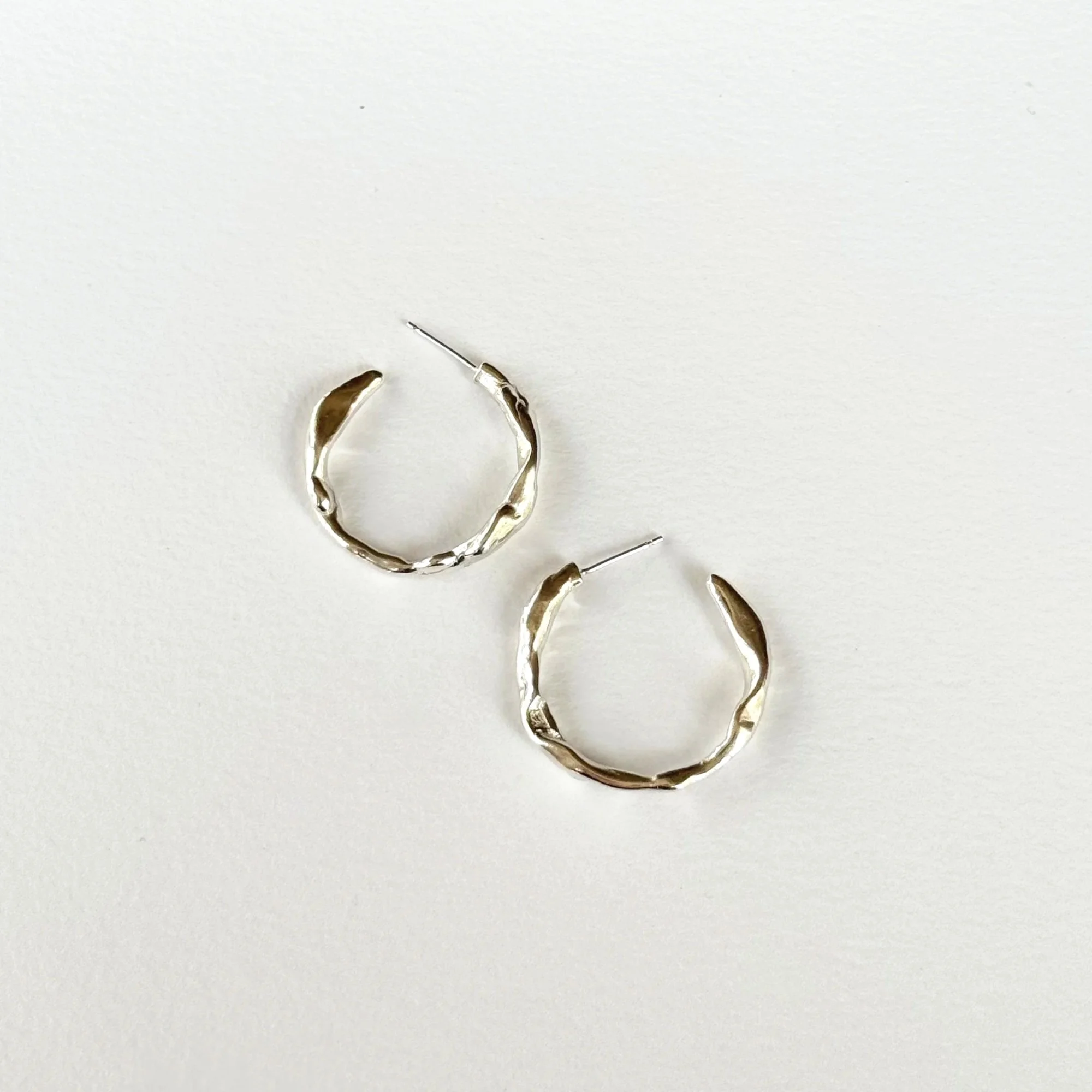 Silver Misbehaving Hoop Earrings