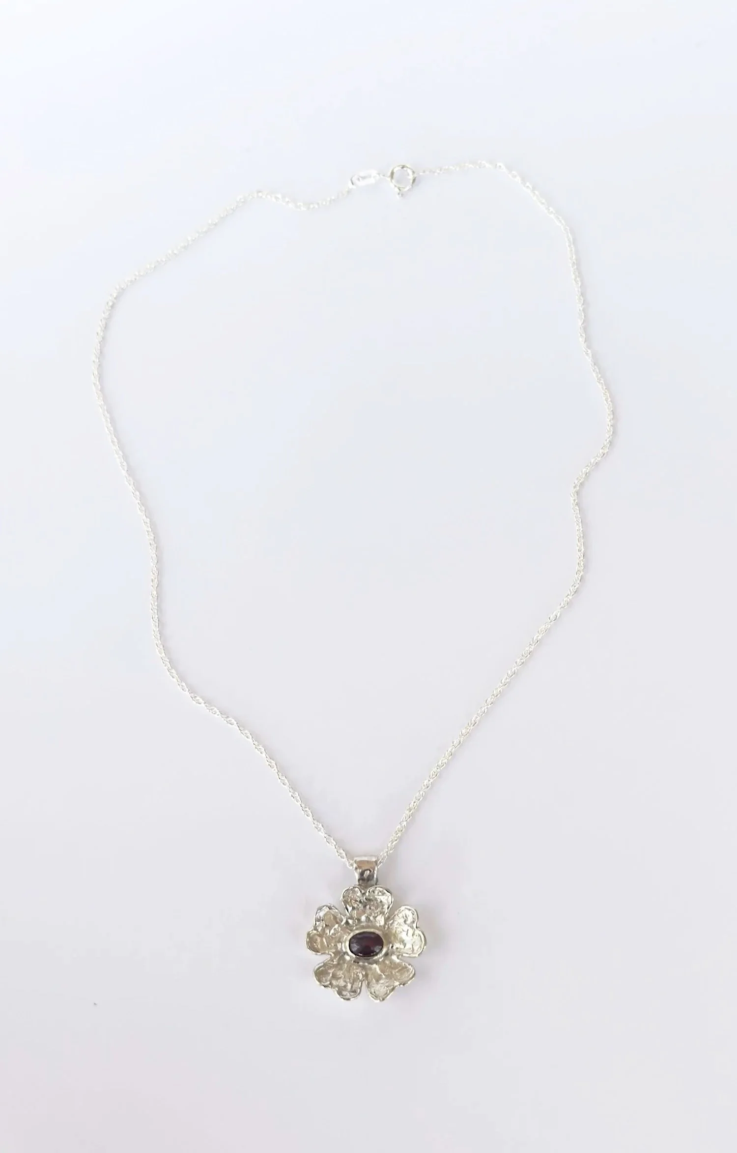 READY TO SHIP Dogrose Pendant With Garnet